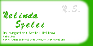 melinda szelei business card